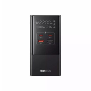 INCARCATOR RETEA Baseus PowerCombo Tower Digital Powerstrip, Quick Charge 35W, 3 x AC, 2 x USB Type-C Output 5V/3A, 2 x USB, lungime cablu 1.5m, negru "E00023606113-00" (timbru verde 0.18 lei) - 6932172631918