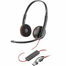 Poly Blackwire 3220 Stereo USB-C Headset +USB-C/A Adapter "8X228AA" (timbru verde 0.8 lei)