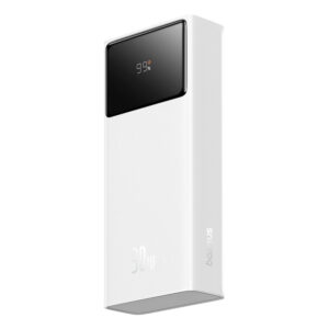 POWER BANK Baseus Star-Lord Digital, display, capacitate 20000mAh, 30W, 2 x USB; 1 x USB Type-C, total 5V/3A, alb, "P10022904213-00" (timbru verde 0.98 lei) - 6932172635657