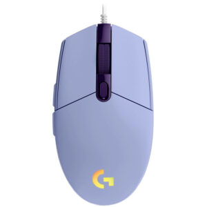 MOUSE LOGITECH, "G102 LIGHTSYNC", gaming, cu fir, USB, optic, 8000 dpi, butoane/scroll 6/1, iluminare, butoane programabile, violet, "910-005854" (timbru verde 0.18 lei)