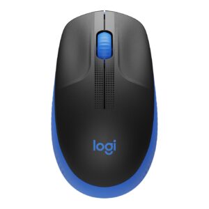 MOUSE LOGITECH, "M190", PC sau NB, wireless, 2.4GHz, optic, 1000 dpi, butoane/scroll 3/1, , negru / albastru, 45507171 "910-005907" (timbru verde 0.18 lei)