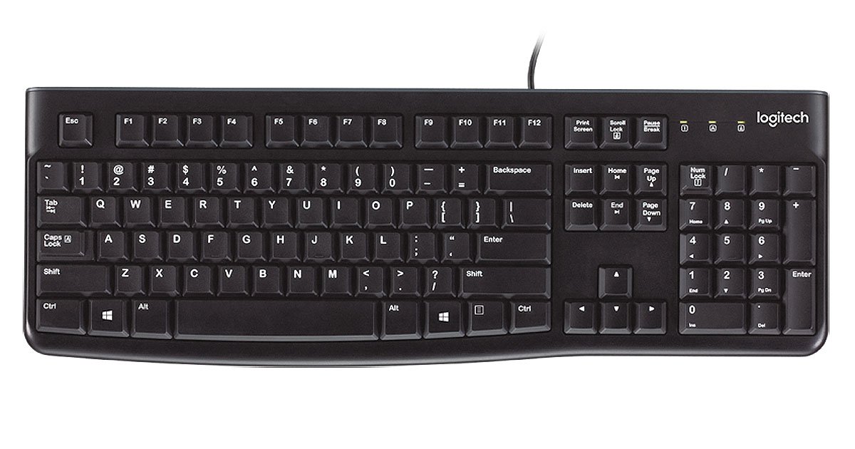 TASTATURA LOGITECH USB, black, "K120" OEM, "920-002479"  (timbru verde 0.8 lei)