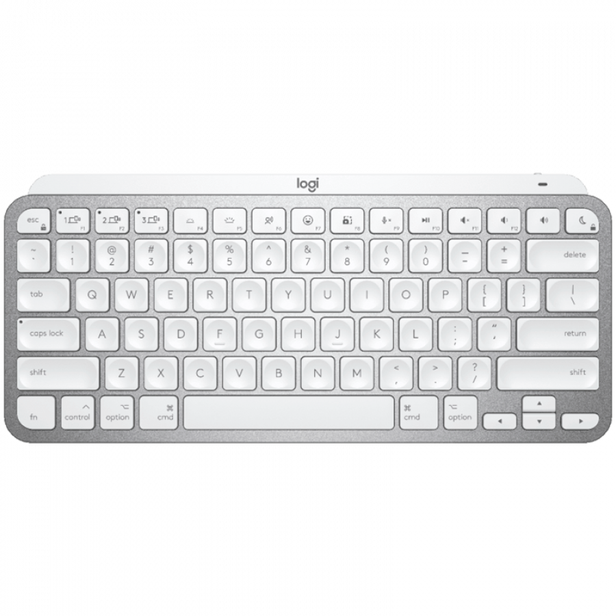 LOGITECH MX Keys Mini For Mac Minimalist Wireless Illuminated Keyboard - PALE GREY - US INTL - BT - EMEA, "920-010526" (timbru verde 0.8 lei)
