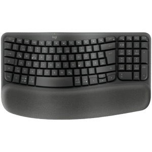 LOGITECH Wave Bluetooth ergonomic keyboard - GRAPHITE - US INTL - B2B "920-012334" (timbru verde 0.8 lei)