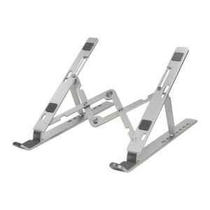 SUPORT de birou LOGILINK pt. notebook, 7 pozitii, suporta dimensiuni 10-16", pliabil, aluminiu, suport antiderapant, argintiu, "AA0134"