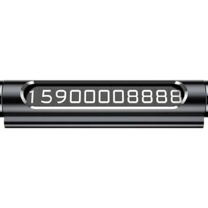 SUPORT numar de telefon parbriz Baseus, functie de inchidere si deschidere prin apasare, sase seturi de numere incluse, negru "ACNUM-01" - 6953156270749