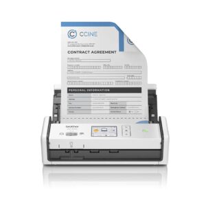 Scanner Portabil Compact BROTHER ADS-1800W, A4, Viteza de scanare duplex: 30ppm/60ipm, Optiuni: , Conectivitate:WiFI, Scanare ambele fete:Da, ADF:60coli(timbru verde 4 lei)   "ADS1800WTC1"