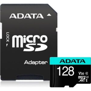 CARD MicroSDXC ADATA, 128GB, "AUSDX128GUI3V30SA2-RA1" (timbru verde 0.03 lei)