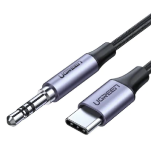 CABLU Ugreen, "AV143", USB Type-C(T) to Jack 3.5mm(T),nu are chip DAC, lungime 1m, gri "30633" (timbru verde 0.08 lei) - 6957303836338