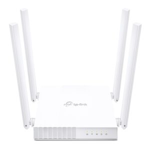 ROUTER TP-LINK wireless  750Mbps, 4 porturi 10/100Mbps, 4 antene externe, Dual Band AC750 "Archer C24" (timbru verde 0.8 lei)