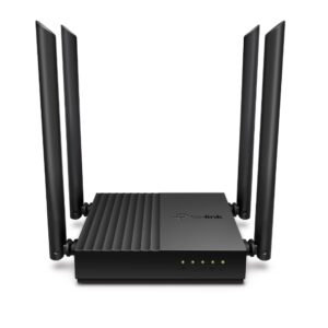 ROUTER TP-LINK wireless 1200Mbps, MU-MIMO, 4 porturi Gigabit, 4 antene externe, Dual Band AC1200 "Archer C64" (timbru verde 0.8 lei)