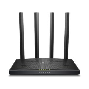 ROUTER TP-LINK wireless 1200Mbps, 4 porturi 10/100/1000Mbps,1 x WAN Gigabit, 4 antene externe, Dual Band AC1200 "Archer C6U" (timbru verde 2 lei)