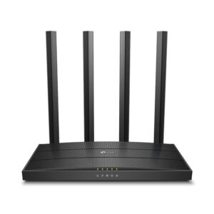 ROUTER TP-LINK wireless 1900Mbps, MU-MIMO, 4 porturi Gigabit, 4 antene externe, Dual Band 2.4 GHz+5 GHz AC1900 "Archer C80" (timbru verde 0.8 lei)