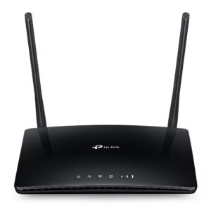 ROUTER TP-LINK wireless. 4G LTE (desktop),  750Mbps, 3 porturi 10/100Mbps + 1 WAN/LAN, AC750, Dual Band slot SIM 4G LTE "Archer MR200" (timbru verde 0.8 lei)
