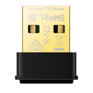 ADAPTOR RETEA TP-LINK AC1300, extern wireless 2.4 GHz | 5 GHz, USB 2.0, port, 1300 Mbps, antena interna x 1, "Archer T3U Nano" (timbru verde 0.18 lei)