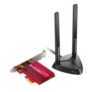 PLACA RETEA TP-LINK AX3000, intern wireless 2.4 GHz | 5 GHz, PCI-E, port, 3000 Mbps, antena externa x 2, "Archer TX3000E"