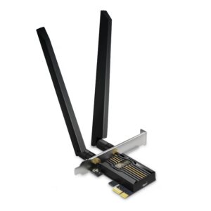 ADAPTOR RETEA TP-LINK, BE9300 Wi-Fi 7,  PCIe Adapter, 9300 Mbps, WI-FI 7 si Bluetooth 5.4, antena externa x 2, "Archer TBE552E" (timbru verde 0.18 lei)