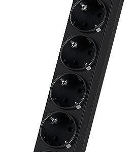 PRELUNGITOR CYBER POWER, Schuko x 5, conectare prin Schuko (T), cablu 1.8 m, 10 A, protectie supratensiune, negru, "B0520SCO-DE" (timbru verde 0.18 lei)