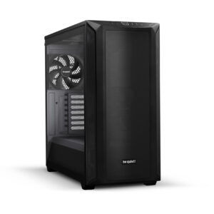CARCASA be quiet! "SHADOW BASE 800", Middle Tower, ATX, fara sursa, 3xfan,USB 3.2 gen 1x2,USB Type-C x 1,audio+mic,PSU shroud, 7 sloturi expansiune, iluminare , negru, "BGW60" (timbru verde 0.32lei)