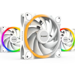 Set 3 ventilatoare be quiet! "LIGHT WINGS White"120mm 2500 rpm, Rifle bearing, 4-pin PWM, ARGB LED, "BL101" (timbru verde 0.54 lei)