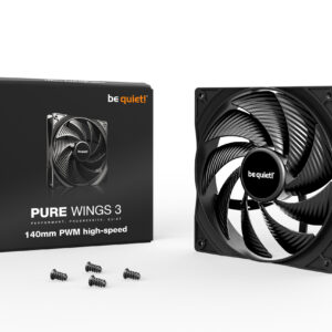 Ventilator be quiet! "PURE WINGS 3"140mm 1800 rpm, Rifle bearing, 4-pin PWM, , "BL109" (timbru verde 0.18 lei)