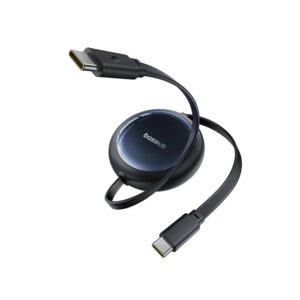 CABLU alimentare si date Baseus Nomos, Fast Charging Data Cable pt. smartphone, retractabil, USB Type-C la USB Type-C 100W, 1.5m, negru "P10370900123-00" (timbru verde 0.08 lei) - 6932172677237