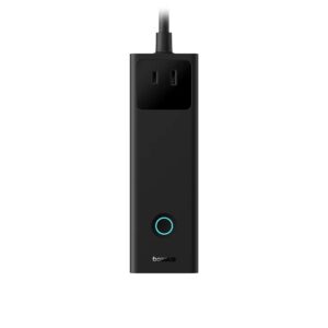 INCARCATOR RETEA Baseus PowerCombo Pro Powerstrip, pentru USA 110V, Quick Charge 100W, 3 x AC, 2 x USB Type-C Output 5V/3A, 2 x USB, lungime cablu 1.5m, negru "E00023509113-00" (timbru verde 0.18 lei) - 6932172634995