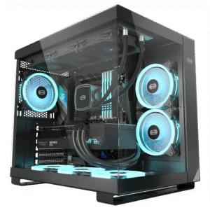 CARCASA PCCOOLER, Middle Tower, ATX, fara sursa, sticla securizata, 6 ventilatoare incluse, iluminare ARGB, alb, USB 3.2 gen 1 x 2, USB Type-C x 2, mic, audio, "C3 T500 ARGB BK"
