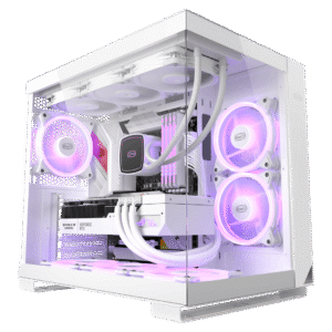 CARCASA PCCOOLER, Middle Tower, ATX, fara sursa, sticla securizata, 6 ventilatoare incluse, iluminare ARGB, negru, USB 3.2 gen 1 x 2, USB Type-C x 2, mic, audio, "C3 T500 ARGB WH"
