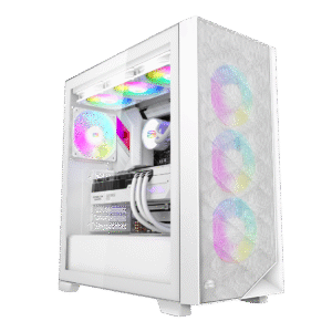 CARCASA PCCOOLER, Middle Tower, ATX, fara sursa, sticla securizata, 3 ventilatoare incluse, iluminare ARGB, alb, USB 3.2 gen 2 x 2, mic, audio, "C3D510 ARGB WH"