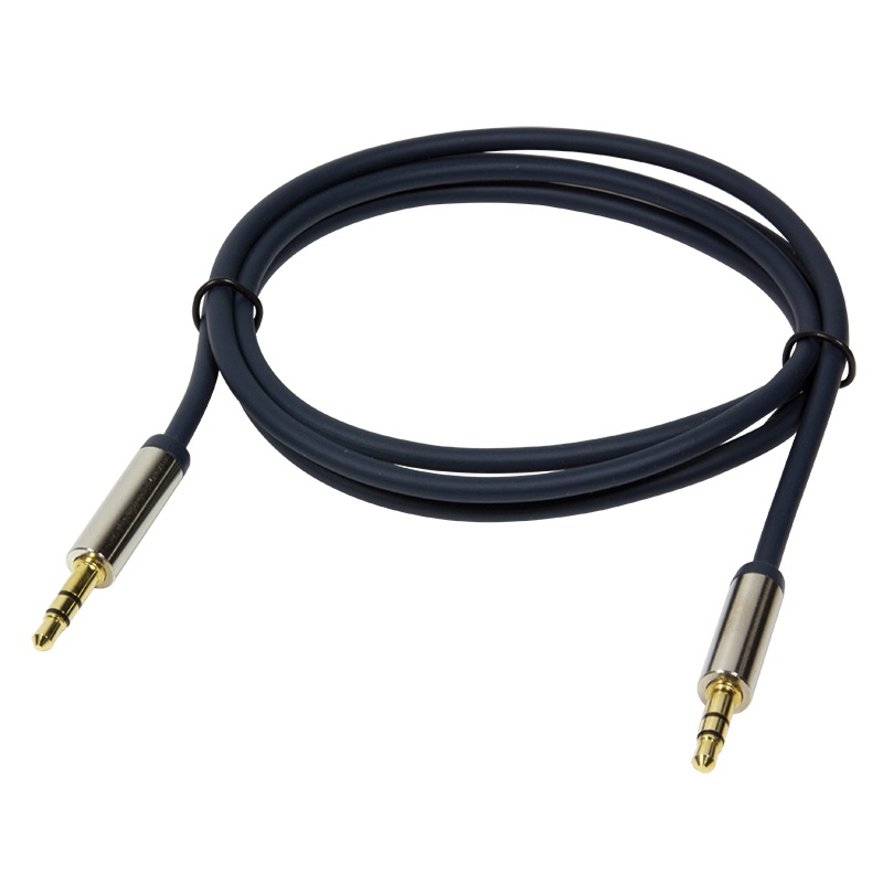 CABLU audio LOGILINK stereo (3.5 mm jack T/T), 1.5m, conectori auriti, albastru "CA10150" (timbru verde 0.08 lei)