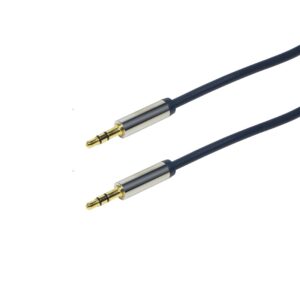 CABLU audio LOGILINK stereo (3.5 mm jack T/T), 3m, conectori auriti, albastru "CA10300" (timbru verde 0.18 lei)