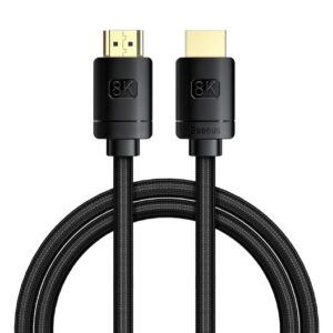 CABLU video Baseus High Definition, HDMI(T) la HDMI(T), versiunea 2.1, rezolutie maxima 8K UHD (7680 x 4320) la 60 Hz, conectori auriti, 3m, negru "CAKGQ-L01" (timbru verde 0.18 lei) - 6953156204171