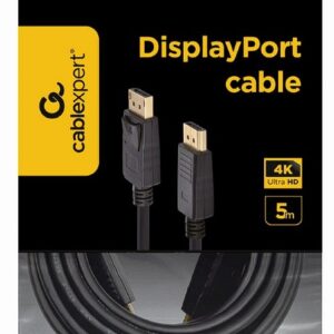 CABLU video GEMBIRD, DisplayPort (T) la DisplayPort (T), 5m, DD 1.2, rezolutie maxima 4K (3840 x 2160) la 60 Hz, negru, "CC-DP2-5M" (timbru verde 0.8 lei)