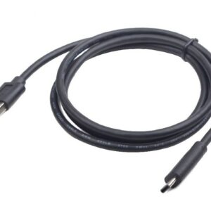 CABLU alimentare si date GEMBIRD, pt. smartphone, USB 2.0 (T) la USB 2.0 Type-C (T), 1m, negru, "CC-USB2-AMCM-1M" (timbru verde 0.08 lei)