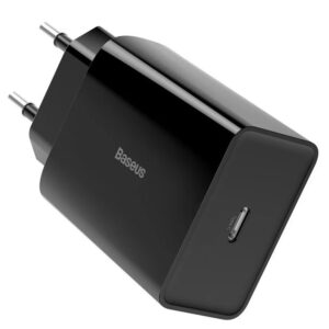 INCARCATOR retea Baseus Speed Mini, Quick Charge 20W, 1 x USB Type-C 5V/3A max, negru "CCFS-SN01" (timbru verde 0.18 lei) - 6953156201699