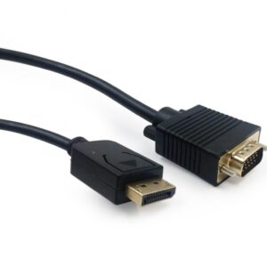 CABLU video GEMBIRD, adaptor DisplayPort (T) la VGA (T), 1.8m, rezolutie maxima QXGA (2048 x 1536) la 60Hz, negru, "CCP-DPM-VGAM-6" (timbru verde 0.18 lei)