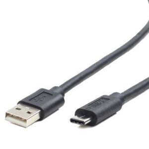 CABLU alimentare si date GEMBIRD, pt. smartphone, USB 2.0 (T) la USB 2.0 Type-C (T), 1m, negru, "CCP-USB2-AMCM-1M" (timbru verde 0.08 lei)