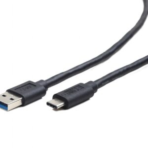 CABLU alimentare si date GEMBIRD, pt. smartphone, USB 3.0 (T) la USB 3.1 Type-C (T), 36W, 0.5m, negru, "CCP-USB3-AMCM-0.5M" (timbru verde 0.08 lei)