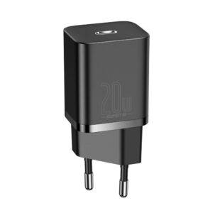 INCARCATOR retea Baseus Super Si, Quick Charge 20W, 1 x USB Type-C 5V/3A max, negru "CCSUP-B01" (timbru verde 0.18 lei) - 6953156229990