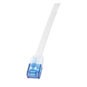 PATCH CORD UTP LOGILINK Cat6, cupru, flat, 1 m, alb, AWG32, "CF2031U" (timbru verde 0.08 lei)