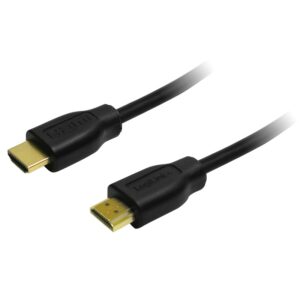 CABLU video LOGILINK, HDMI (T) la HDMI (T), 0.5m, conectori auriti, rezolutie maxima 4K UHD (3840 x 2160) la 30 Hz, negru, "CH0005" (timbru verde 0.08 lei)