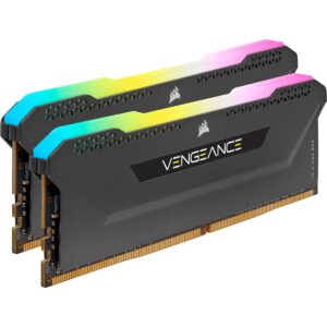 Memorie DDR Corsair DDR4 32 GB, frecventa 3200 MHz, 16 GB x 2 module, radiator, iluminare RGB, "CMH32GX4M2E3200C16"