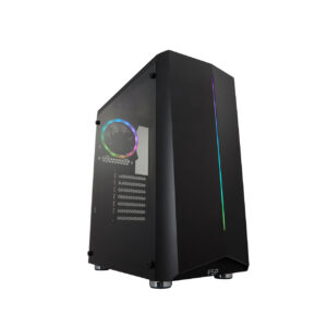 CARCASA FORTRON Middle Tower, ATX, "CMT151", fara sursa, plexiglas transparent, fan x 1, USB 2.0 x 2, USB 3.0 x 1, Jack 3.5 mm x 1, mesh pt. filtrare praf, negru, "CMT151" (timbru verde 0.08 lei)