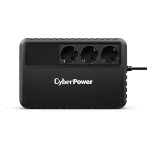 UPS CYBER POWER Line Int. cu sin. simulata, fara management, Brics, LED,  650VA/360W, AVR, 3x Schuko, baterie 1x 12V/5Ah, incarcare pana la 8h, montare perete, tehn. GreenPower, "BU650EG" (timbru verde 4 lei)