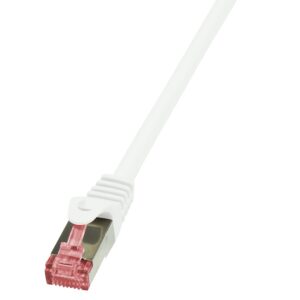 PATCH CORD S/FTP LOGILINK Cat6, LSZH, cupru, 0.5 m, alb, AWG27, dublu ecranat "CQ2021S" (timbru verde 0.08 lei)
