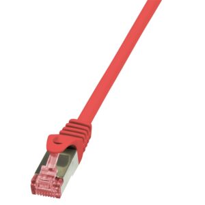 PATCH CORD S/FTP LOGILINK Cat6, LSZH, cupru, 0.5 m, rosu, AWG27, dublu ecranat "CQ2024S" (timbru verde 0.08 lei)