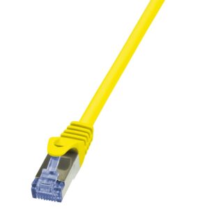 PATCH CORD S/FTP LOGILINK Cat6a, LSZH, cupru, 0.5 m, galben, AWG26, dublu ecranat "CQ3027S" (timbru verde 0.08 lei)