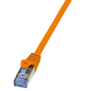 PATCH CORD S/FTP LOGILINK Cat6a, LSZH, cupru, 2 m, portocaliu, AWG26, dublu ecranat "CQ3058S" (timbru verde 0.08 lei)
