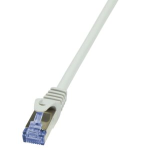 PATCH CORD S/FTP LOGILINK Cat6a, LSZH, cupru, 5 m, gri, AWG26, dublu ecranat "CQ3072S" (timbru verde 0.18 lei)